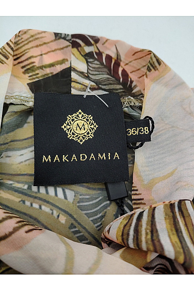 Makadamia Dámská halenka s dlouhým rukávem mašlí a tropickým vzorem Vel. EU 36/38 | Makadamia | obrázek 6