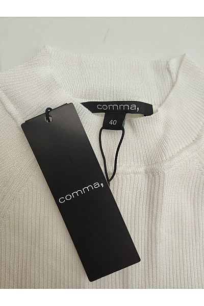COMMA Bílá úpletová halenka se stojáčkem a 3/4 rukávem | COMMA | obrázek 6