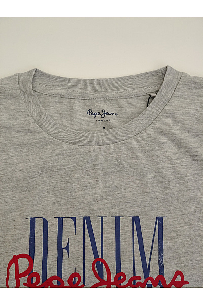 Pepe Jeans Šedé dámské tričko s krátkým rukávem a nápisem Velikost M | Pepe Jeans | obrázek 3