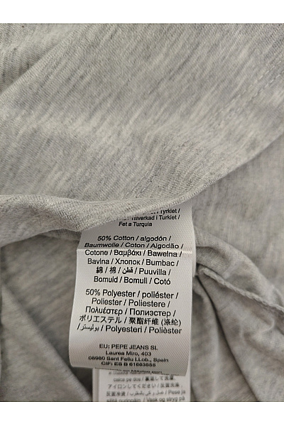 Pepe Jeans Šedé dámské tričko s krátkým rukávem a nápisem Velikost M | Pepe Jeans | obrázek 6