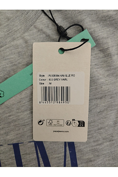 Pepe Jeans Šedé dámské tričko s krátkým rukávem a nápisem Velikost M | Pepe Jeans | obrázek 8