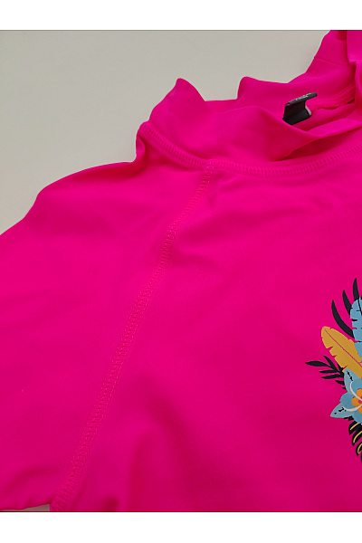 Color Kids Dívčí růžové plavkové tričko s krátkým rukávem a motivem Aloha Velikost EU 128 | Color Kids | obrázek 5