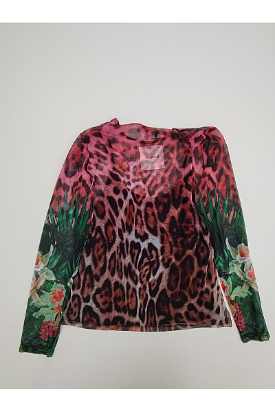 DESIGUAL Barevná halenka s dlouhým rukávem a zvířecím potiskem Velikost XL | DESIGUAL | obrázek 8