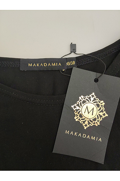 Makadamia Černé bavlněné mini šaty s řetězem Vel. EU 36/38 | Makadamia | obrázek 5