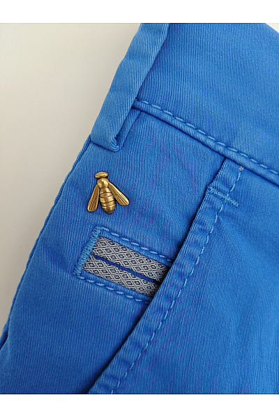 Be exclusive Pánské modré bavlněné chino kalhoty Velikost DE 26 | be exclusive | obrázek 4