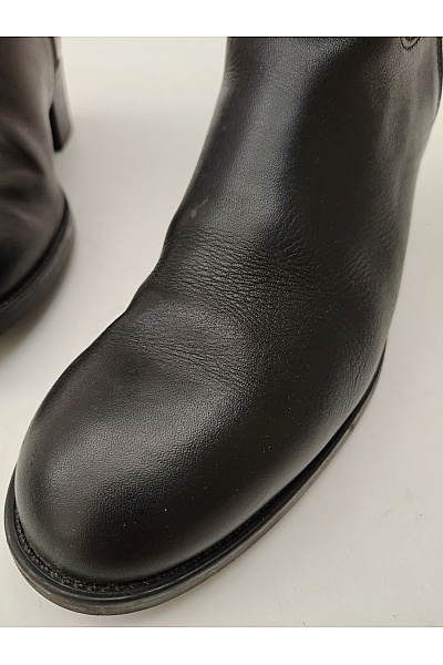 TAMARIS Černé elegantní kozačky na nízkém podpatku se zipem a přezkou Vel. EU 40 | TAMARIS | obrázek 7