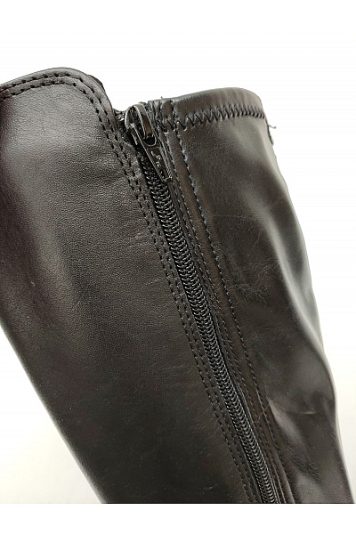 TAMARIS Černé elegantní kozačky na nízkém podpatku se zipem a přezkou Vel. EU 40 | TAMARIS | obrázek 10