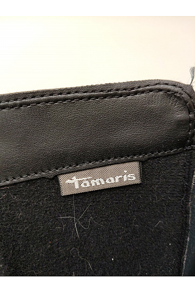 TAMARIS Černé elegantní kozačky na nízkém podpatku se zipem a přezkou Vel. EU 40 | TAMARIS | obrázek 12