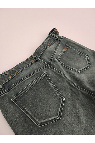DESIGUAL Dámské khaki džíny s kapsami a zipy Vel. EU 44 | DESIGUAL | obrázek 4