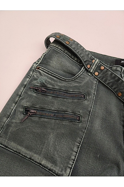 DESIGUAL Dámské khaki džíny s kapsami a zipy Vel. EU 44 | DESIGUAL | obrázek 5