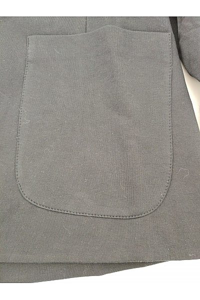 Černé bavlněné sako s kapucí na běžné nošení Vel. S | Unimoda | obrázek 3