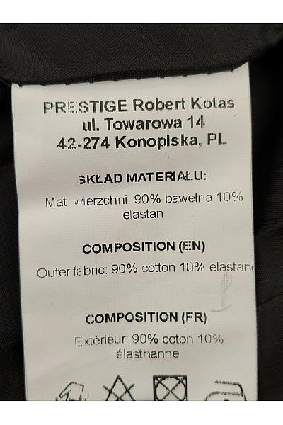 Černé bavlněné sako s kapucí na běžné nošení Vel. S | Unimoda | obrázek 7