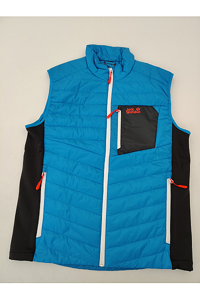 Jack Wolfskin Modrá prošívaná zateplená sportovní vesta bez rukávů Vel. M | Jack Wolfskin | obrázek 2