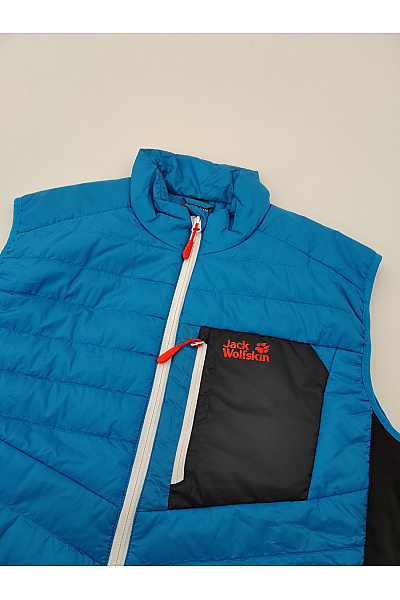 Jack Wolfskin Modrá prošívaná zateplená sportovní vesta bez rukávů Vel. M | Jack Wolfskin | obrázek 4
