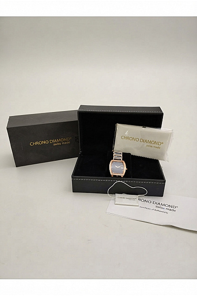 Chrono Diamond Luxusní Dámské Náramkové Hodinky S Hranatým Ciferníkem