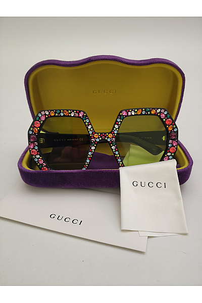 GUCCI Oversized luxusní sluneční brýle s kamínky | GUCCI | obrázek 2