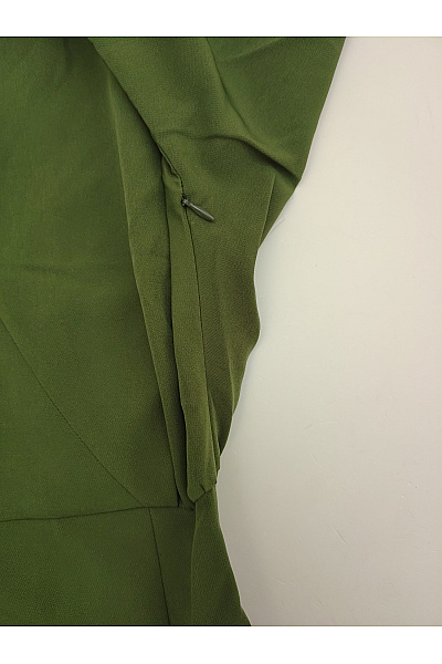 MOE Khaki pouzdrové šaty s kimono rukávem elegantní minimalistické Vel. S | MOE | obrázek 6