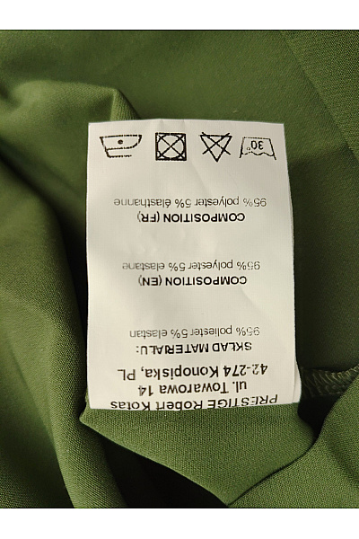 MOE Khaki pouzdrové šaty s kimono rukávem elegantní minimalistické Vel. S | MOE | obrázek 8