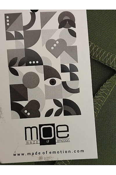 MOE Khaki pouzdrové šaty s kimono rukávem elegantní minimalistické Vel. S | MOE | obrázek 9