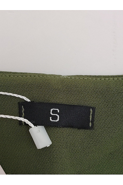 MOE Khaki pouzdrové šaty s kimono rukávem elegantní minimalistické Vel. S | MOE | obrázek 10