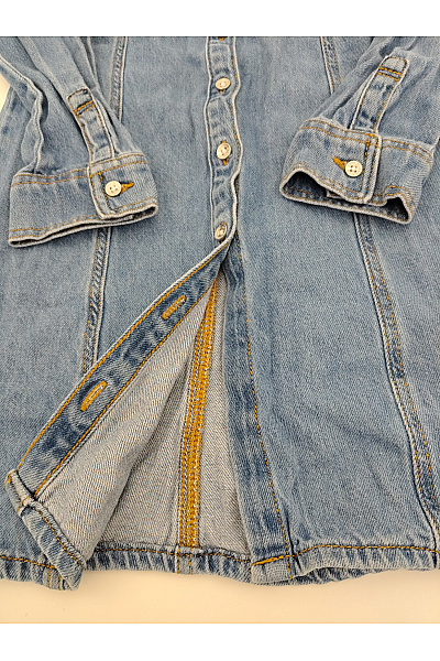 LEVIS Dívčí modré džínové šaty s dlouhým rukávem Velikost 8A | LEVIS | obrázek 2