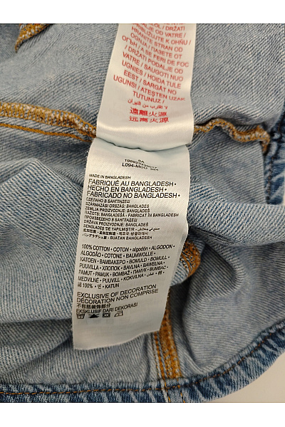 LEVIS Dívčí modré džínové šaty s dlouhým rukávem Velikost 8A | LEVIS | obrázek 7