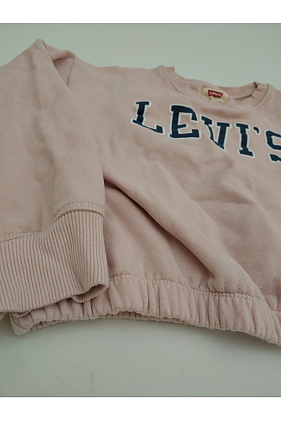 LEVIS Dívčí růžová bavlněná mikina oversized Vel. 10 A | LEVIS | obrázek 3