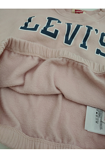 LEVIS Dívčí růžová bavlněná mikina oversized Vel. 10 A | LEVIS | obrázek 6