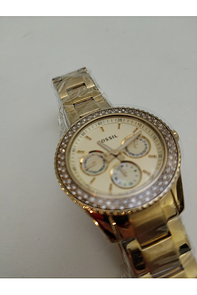 Fossil Zlaté luxusní dámské hodinky s kamínky | Fossil | obrázek 4