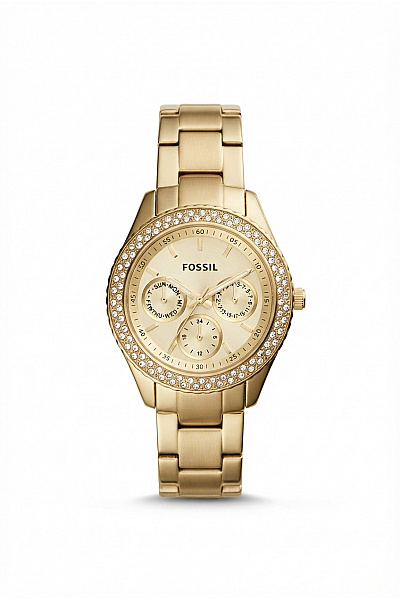 Fossil Zlaté Luxusní Dámské Hodinky S Kamínky