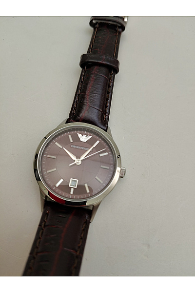 ARMANI Luxusní společenské hodinky s koženým řemínkem | ARMANI | obrázek 6