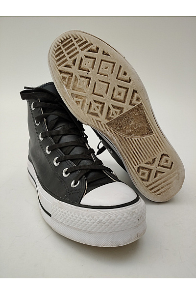 CONVERSE tenisky Chuck Taylor All Star Lift Platform Leather Hi Černé Velikost 41 | CONVERSE | obrázek 3