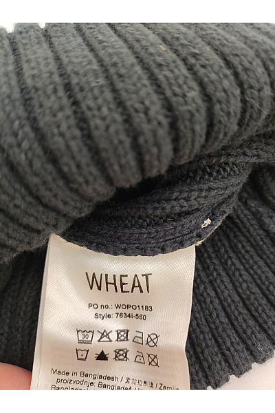 WHEAT Černá bavlněná žebrovaná čepice Velikost 6-8Y | WHEAT  | obrázek 6