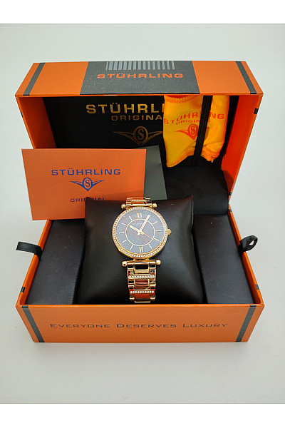 Stuhrling Zlaté luxusní dámské hodinky smart casual | stuhrling | obrázek 2
