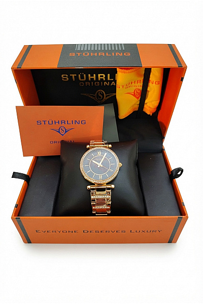 Stuhrling Zlaté Luxusní Dámské Hodinky Smart Casual