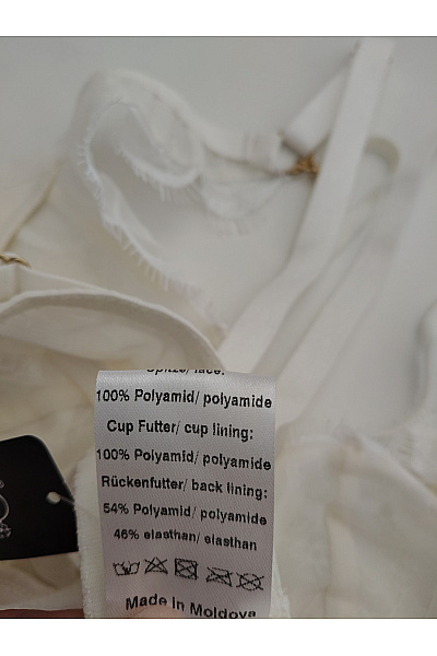 Diamor Bílá krajková kosticová podprsenka s ozdobnými pásky Velikost EU 80B | Diamor | obrázek 6