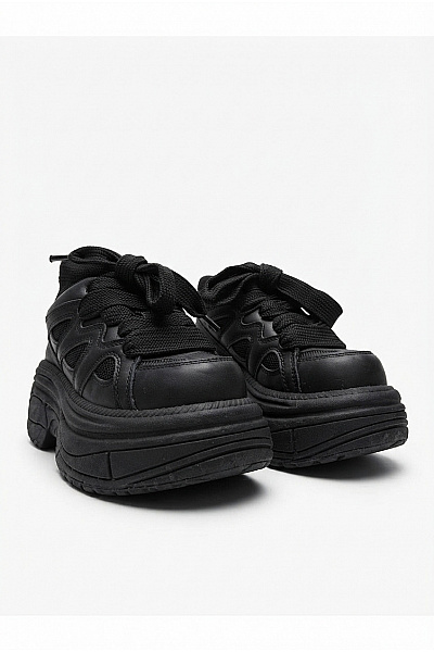 Bershka Tenisky Koi Footwear Necromancer Chunky Platform Trainers Černé Vel. EU 37
