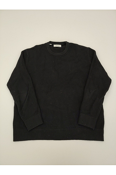 SELECTED Černý bavlněný pletený pulovr oversized Vel. XXL | SELECTED | obrázek 2
