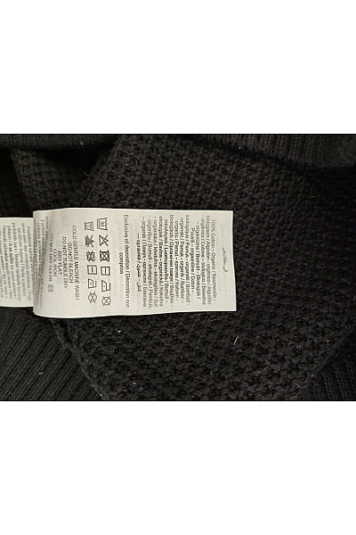SELECTED Černý bavlněný pletený pulovr oversized Vel. XXL | SELECTED | obrázek 5