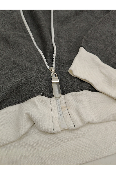NATURANA Dámská šedá crop mikina na zip s kapucí Velikost EU S | NATURANA | obrázek 5