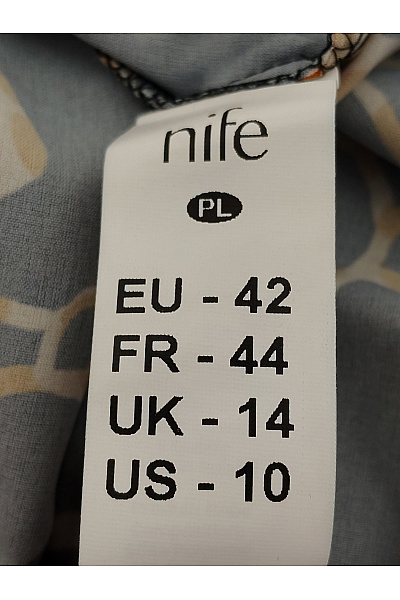 Nife Barevné midi šaty se zvířecím vzorem s dlouhým rukávem Velikost 42 | Nife | obrázek 4