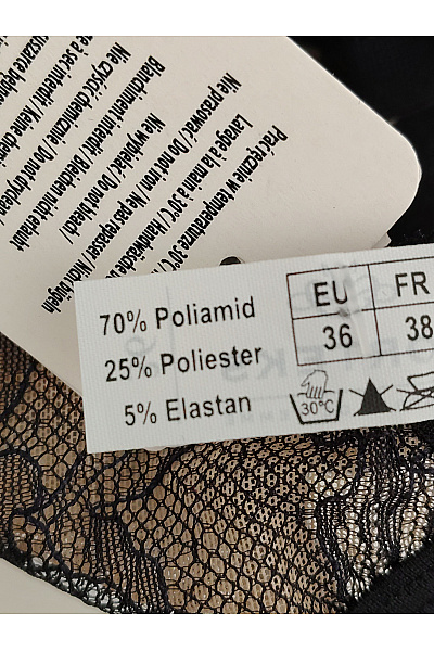 GORTEKS Černá krajková braletová podprsenka trojúhelníková | GORTEKS | obrázek 4