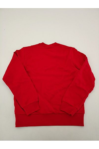 LACOSTE Pánská červená bavlněná mikina crewneck bez potisku Velikost US M | LACOSTE | obrázek 5