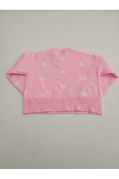 Name It Dívčí růžový svetr se srdíčky oversized Vel. EU 116 | Name It | obrázek 5