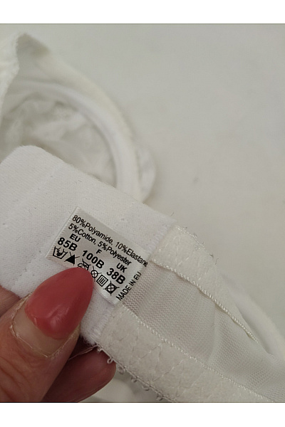 Kappa Bílá krajková kosticová podprsenka s ozdobnými pásky Velikost EU 85B | Kappa | obrázek 4