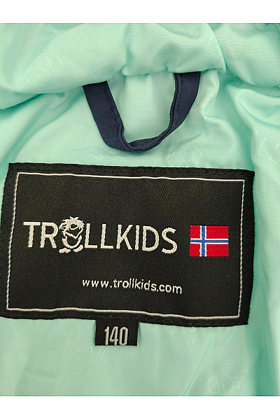 TROLLKIDS Dívčí modrá prošívaná bunda s kapucí outdoor Velikost EU 140 | TROLLKIDS | obrázek 5