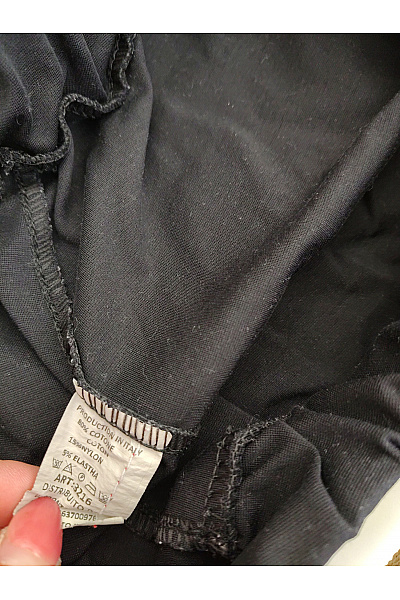 Černé bavlněné volné kalhoty s páskem Vel. XS | Unimoda | obrázek 4