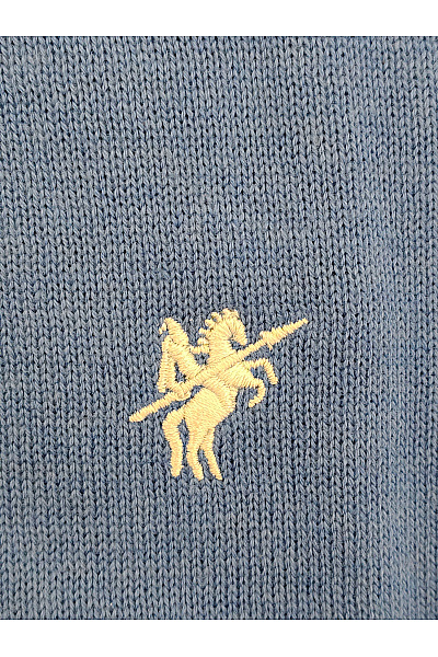 Denim culture Pánský modrý pletený pulovr basic Velikost XXL | denim culture | obrázek 4