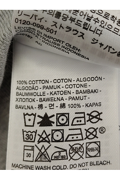 LEVIS Pánská šedá bavlněná mikina s kapucí a potiskem Velikost M | LEVIS | obrázek 5