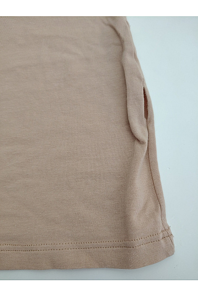 Cotonella Bavlněné béžové dámské tílko s krajkou basic Velikost XL | Cotonella | obrázek 3